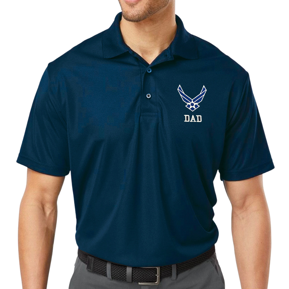 Air Force Dad Polo (Navy)
