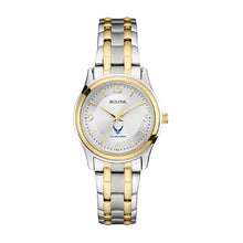 Load image into Gallery viewer, Air Force Wings Ladies Bulova Stainless Steel Bracelet Watch (Silver/Gold)