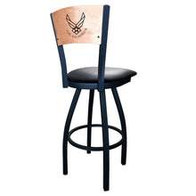 Load image into Gallery viewer, Air Force Wings Swivel Stool with Laser Engraved Back
