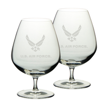 Load image into Gallery viewer, Air Force Wings Set of Two 21oz Brandy Snifter Glasses*