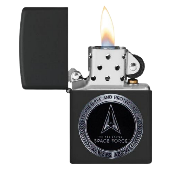 Space Force Black Matte Zippo