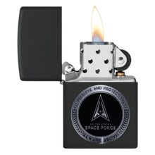 Load image into Gallery viewer, Space Force Black Matte Zippo