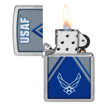 Load image into Gallery viewer, Air Force Wings Street Chrome Color Logo Zippo