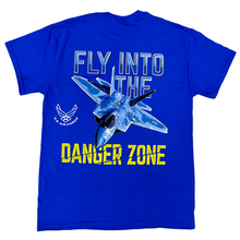 Load image into Gallery viewer, Air Force Fly Into The Danger Zone T-Shirt (Royal)