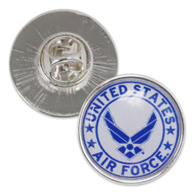 Load image into Gallery viewer, United States Air Force Wings Lapel Pin (White)