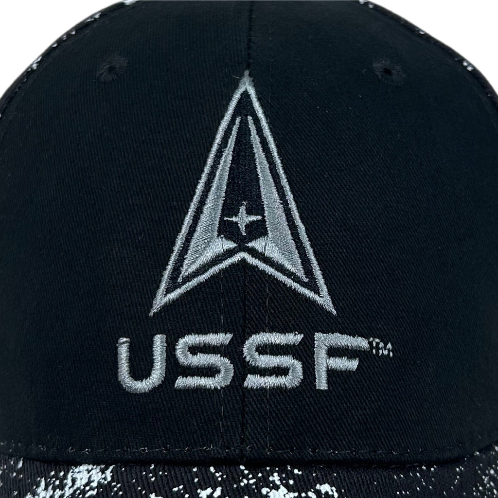 Space Force Logo Two Tone Flag Hat (Black/Star)