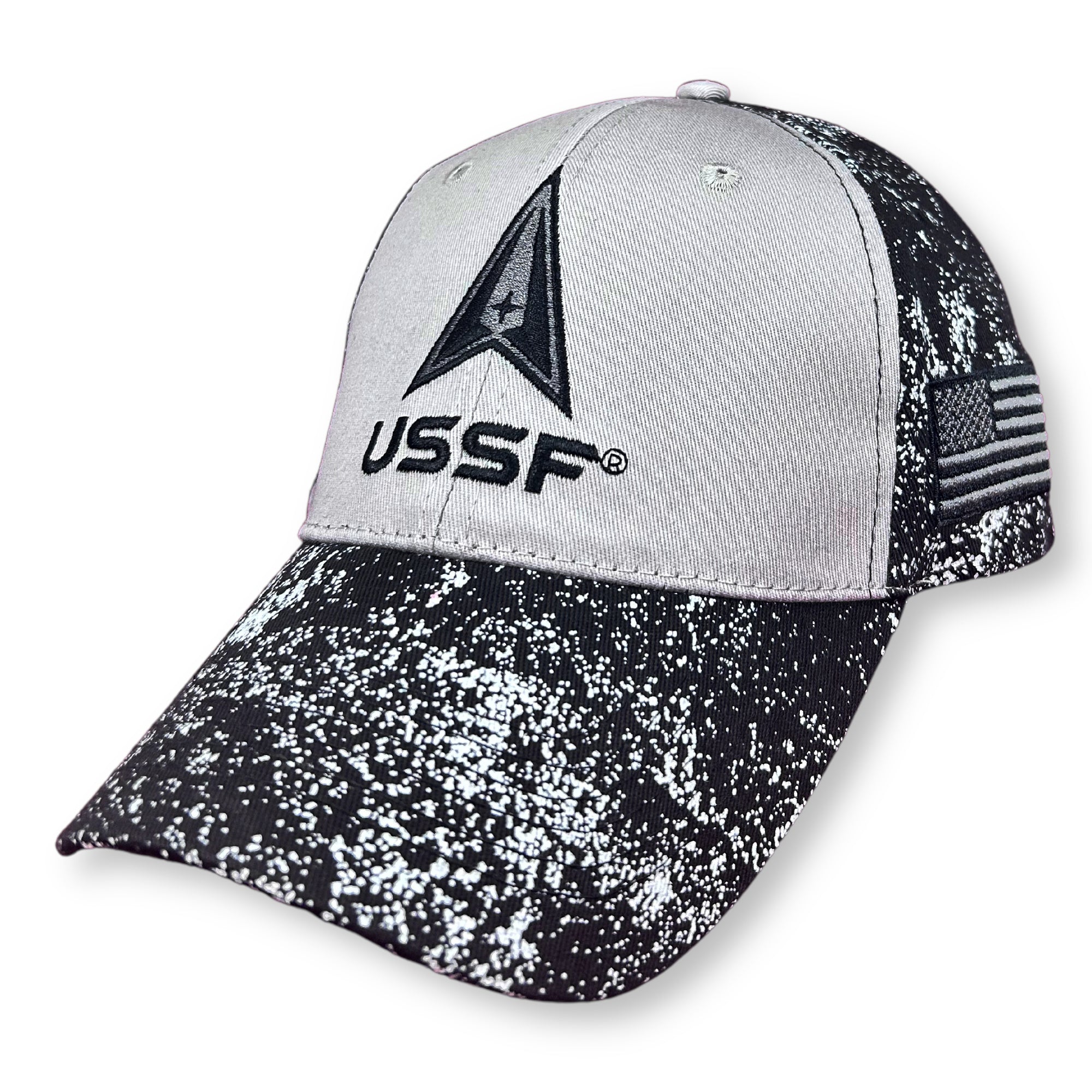 Space Force Logo Two Tone Flag Hat (Grey/Star)