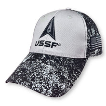 Load image into Gallery viewer, Space Force Logo Two Tone Flag Hat (Grey/Star)