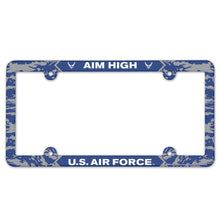 Load image into Gallery viewer, Air Force Aim High Digi Camo License Plate Frame