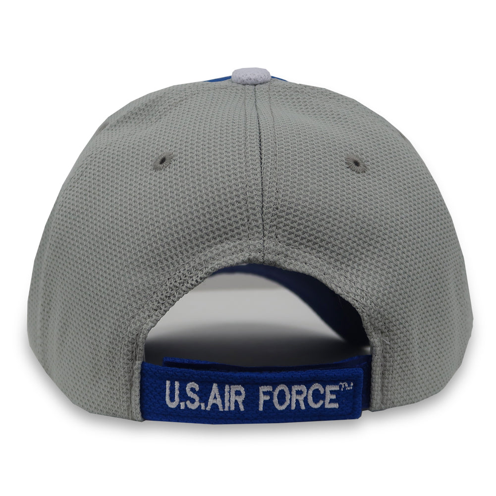 United States Air Force Two Tone Performance Hat (Grey/Royal)