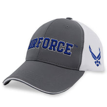 Load image into Gallery viewer, Air Force Wings Performance Hat (Grey/White)