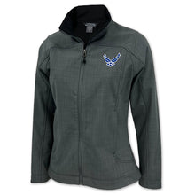 Load image into Gallery viewer, Air Force Wings Ladies Paragon Softshell Jacket (Charcoal)