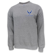 Load image into Gallery viewer, Air Force Wings Left Chest Logo Crewneck