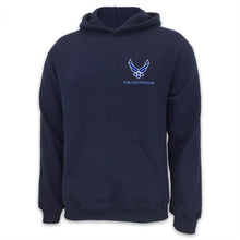 Load image into Gallery viewer, Air Force Wings Left Chest Logo Hood