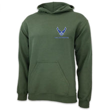 Load image into Gallery viewer, Air Force Wings Left Chest Logo Hood