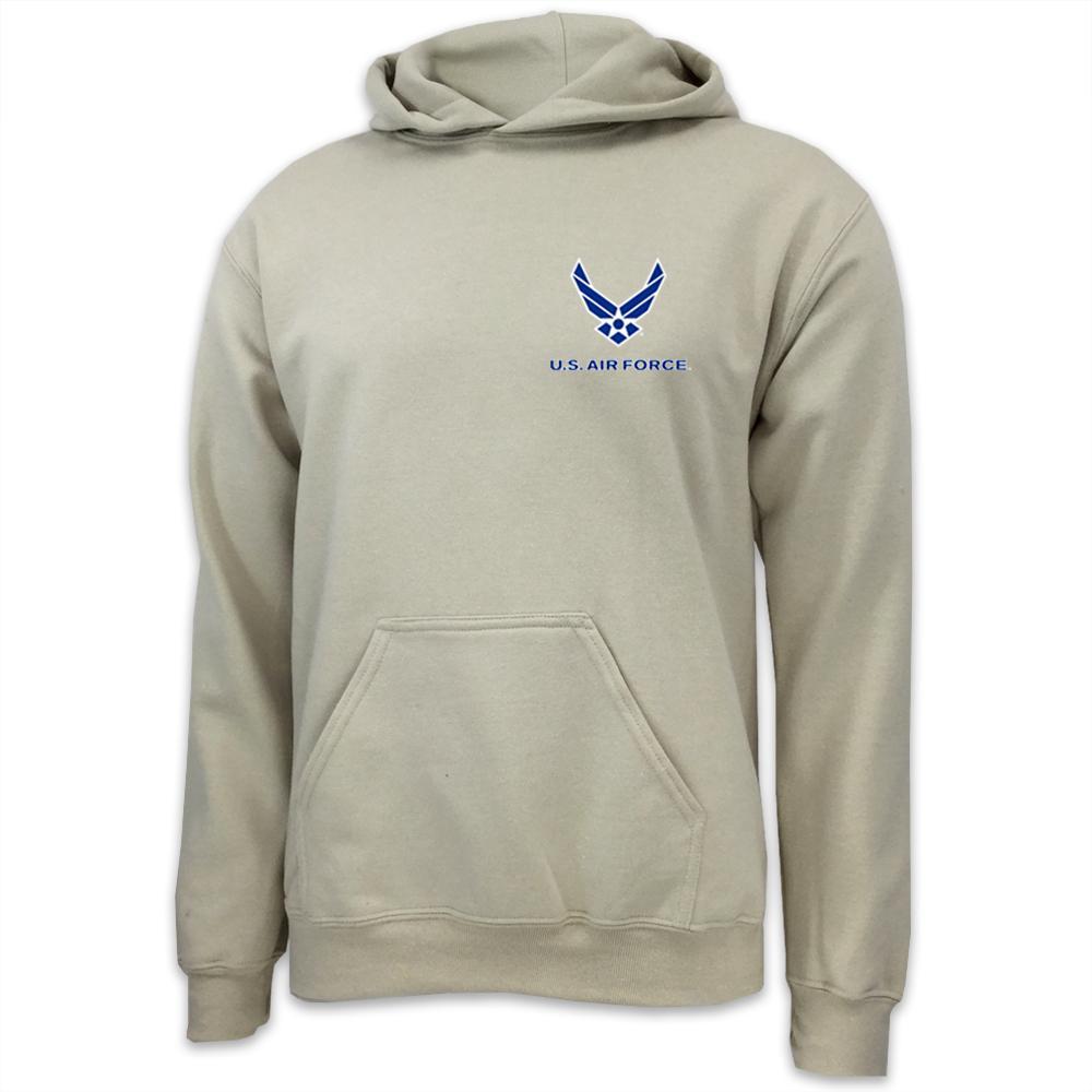 Air Force Wings Left Chest Logo Hood