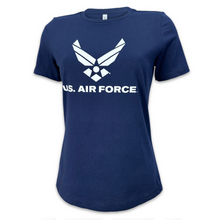 Load image into Gallery viewer, Air Force Ladies Logo Core T-Shirt (Navy)