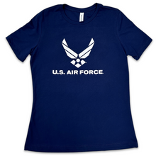 Load image into Gallery viewer, Air Force Ladies Logo Core T-Shirt (Navy)