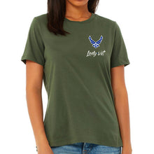 Load image into Gallery viewer, Air Force Lady Vet Left Chest Logo Ladies T-Shirt