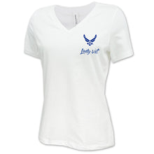 Load image into Gallery viewer, Air Force Lady Vet Left Chest Logo V-Neck T-Shirt