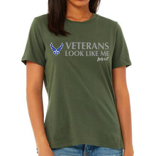 Load image into Gallery viewer, Air Force Vet Looks Like Me Ladies T-Shirt