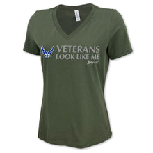 Load image into Gallery viewer, Air Force Vet Looks Like Me V-Neck T-Shirt