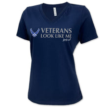 Load image into Gallery viewer, Air Force Vet Looks Like Me V-Neck T-Shirt