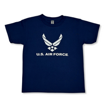 Load image into Gallery viewer, Air Force Youth Logo Core T-Shirt (Navy)