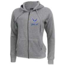 Load image into Gallery viewer, Air Force Lady Vet Left Chest Logo Full Zip Hood