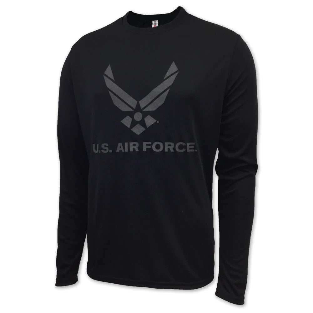 Air Force Longsleeve Performance T (Black)