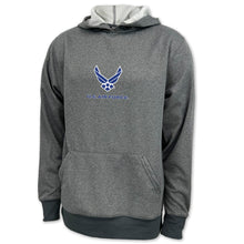 Load image into Gallery viewer, Air Force Wings Center Chest Performance Hood (Grey)