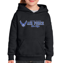 Load image into Gallery viewer, Air Force Aim High Chest Print Youth Hood