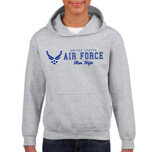 Load image into Gallery viewer, Air Force Aim High Chest Print Youth Hood