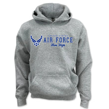 Load image into Gallery viewer, Air Force Aim High Chest Print Youth Hood