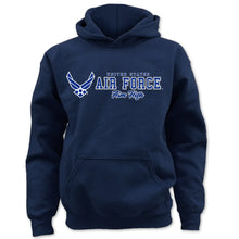 Load image into Gallery viewer, Air Force Aim High Chest Print Youth Hood
