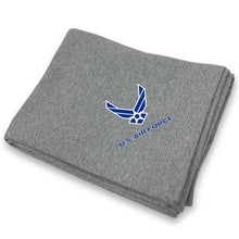 Load image into Gallery viewer, Air Force Wings DryBlend Fleece Stadium Blanket (Grey)