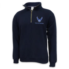 Load image into Gallery viewer, Air Force Wings Left Chest Logo 1/4 Zip