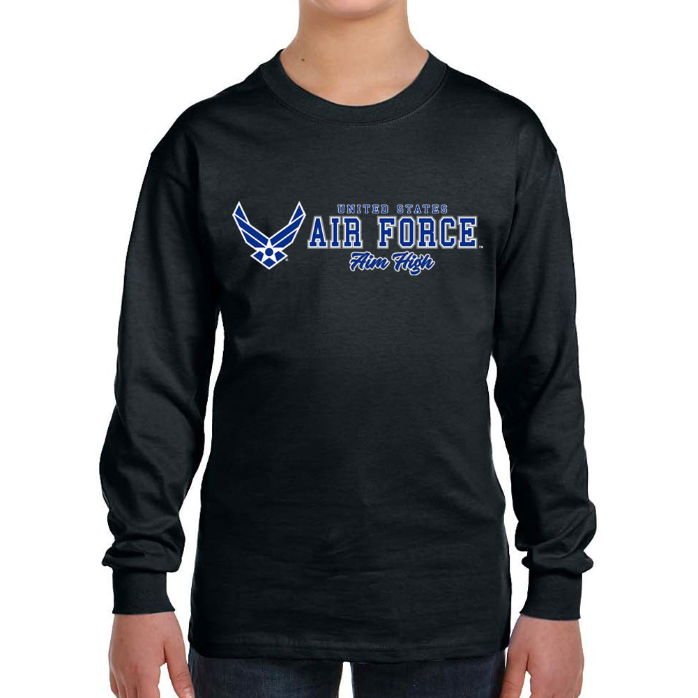 Air Force Youth Aim High Chest Print Long Sleeve