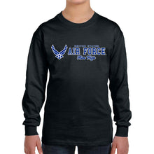 Load image into Gallery viewer, Air Force Youth Aim High Chest Print Long Sleeve