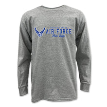 Load image into Gallery viewer, Air Force Youth Aim High Chest Print Long Sleeve