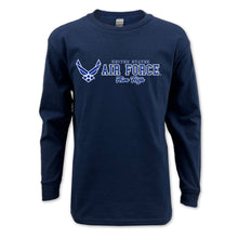 Load image into Gallery viewer, Air Force Youth Aim High Chest Print Long Sleeve