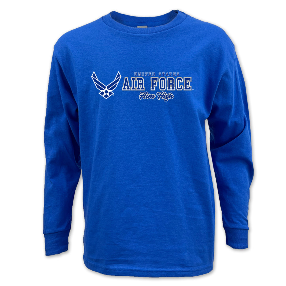 Air Force Youth Aim High Chest Print Long Sleeve