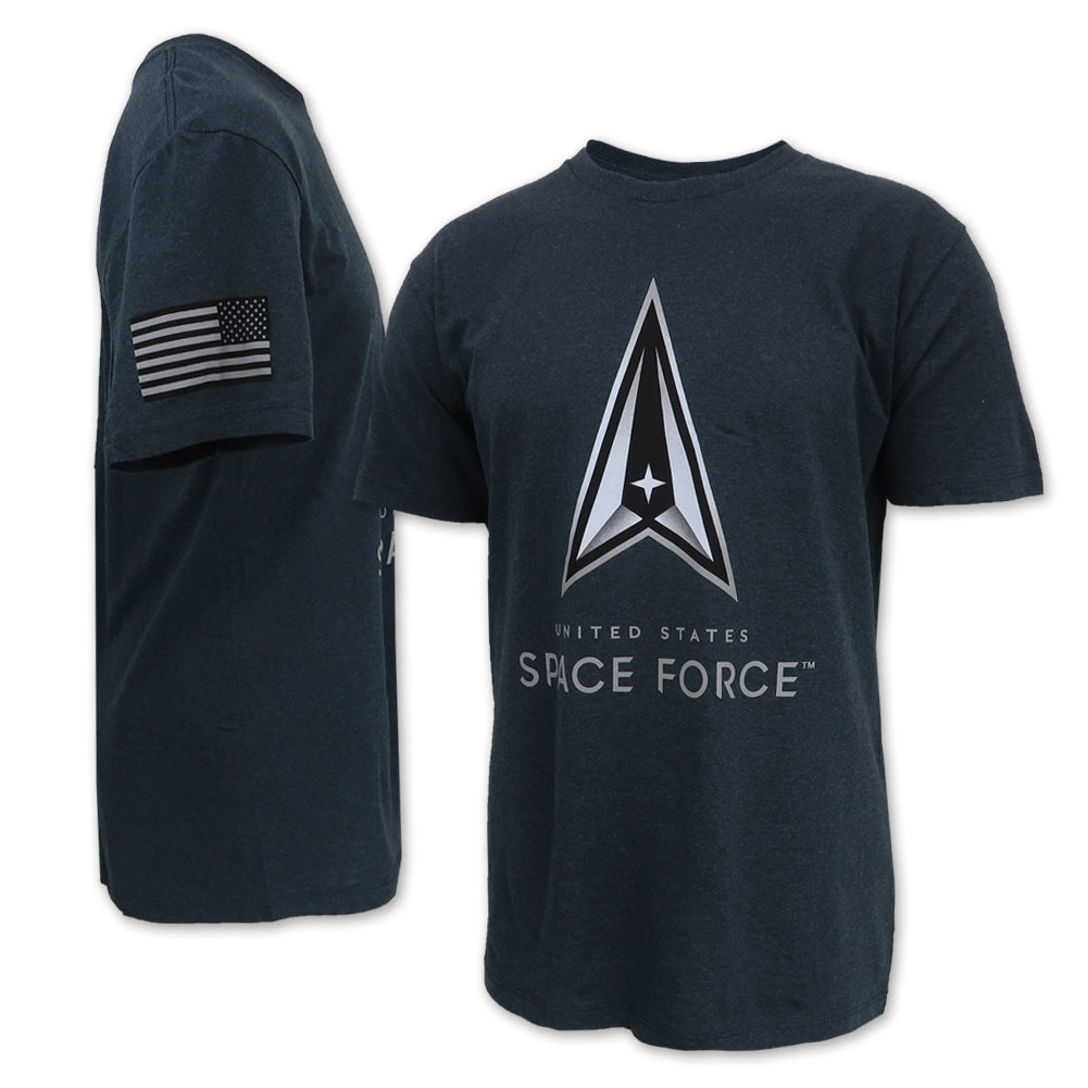 United States Space Force Logo T-Shirt (Heather Navy)