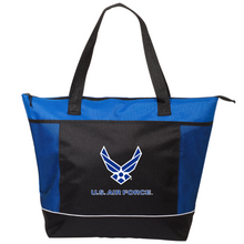 Load image into Gallery viewer, Air Force Shopping Cooler Tote (Blue)