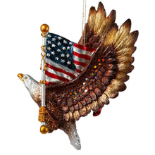 Load image into Gallery viewer, Patriotic Eagle With American Flag Ornament