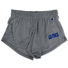 Load image into Gallery viewer, Air Force Champion Ladies Mesh Shorts (Grey)