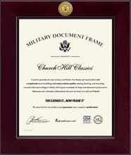 Load image into Gallery viewer, U.S. Air Force Century Gold Engraved Certificate Frame (Vertical)