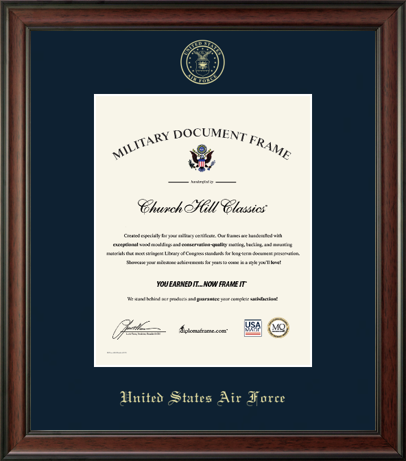 U.S. Air Force Embossed Studio Certificate Frame (Vertical)*