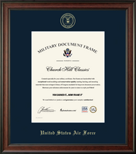 Load image into Gallery viewer, U.S. Air Force Embossed Studio Certificate Frame (Vertical)