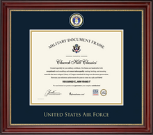 Load image into Gallery viewer, U.S. Air Force Masterpiece Medallion Certificate Frame (Horizontal)*